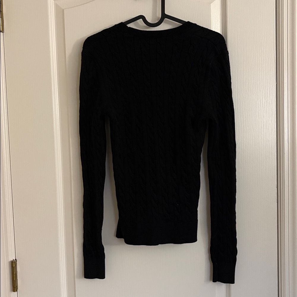 Lacoste Classic 100% Cotton Knit Black Sweater - Picture 9 of 9